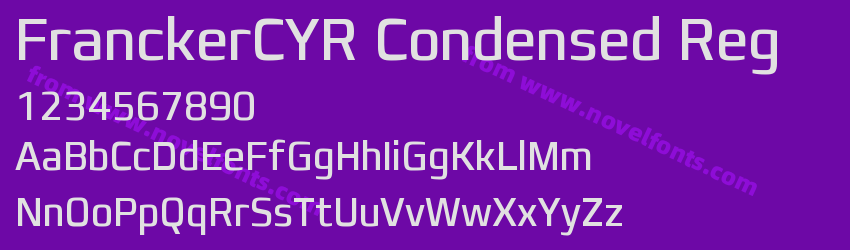 FranckerCYR Condensed RegPreview FranckerCYR Condensed RegPreview