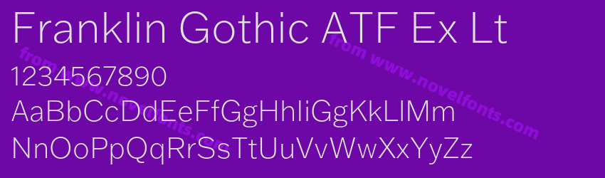 Franklin Gothic ATF Ex LtPreview