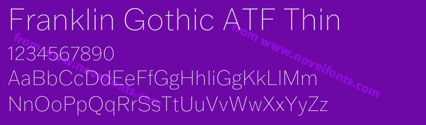 Franklin Gothic ATF ThinPreview Franklin Gothic ATF ThinPreview