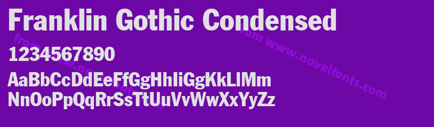 Franklin Gothic CondensedPreview Franklin Gothic CondensedPreview