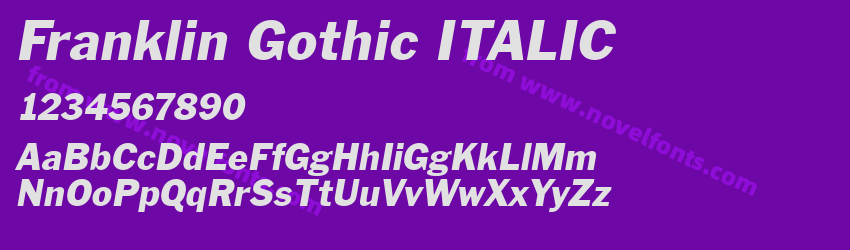 Franklin Gothic ITALICPreview