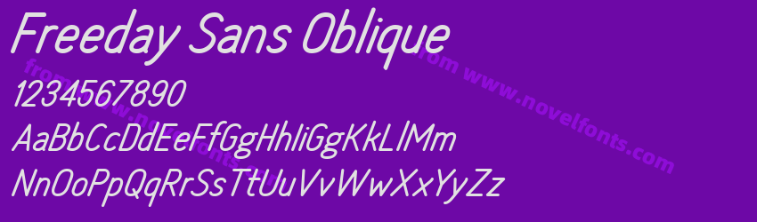 Freeday Sans ObliquePreview Freeday Sans ObliquePreview