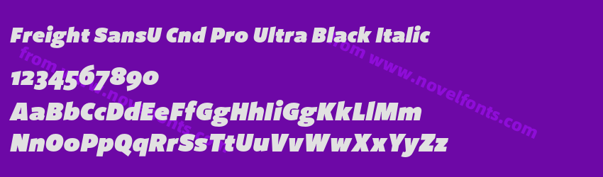 Freight SansU Cnd Pro Ultra Black ItalicPreview
