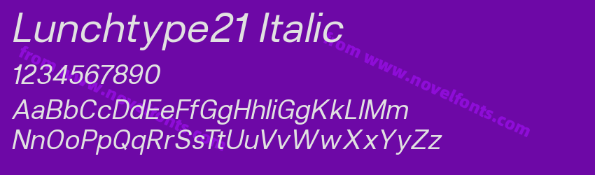 Lunchtype21 ItalicPreview