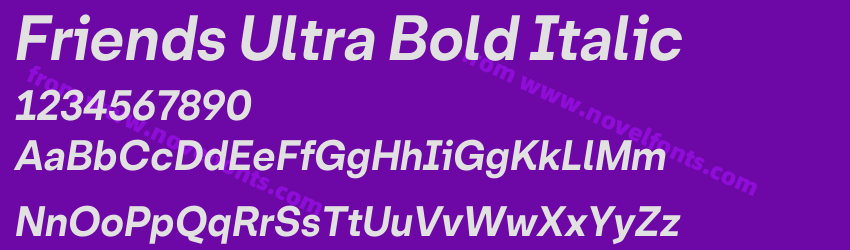 Friends Ultra Bold ItalicPreview Friends Ultra Bold ItalicPreview