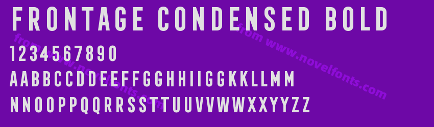 Frontage Condensed BoldPreview Frontage Condensed BoldPreview