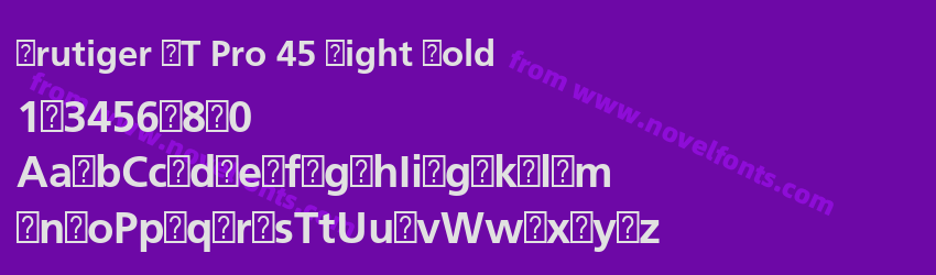 Frutiger LT Pro 45 Light BoldPreview Frutiger LT Pro 45 Light BoldPreview