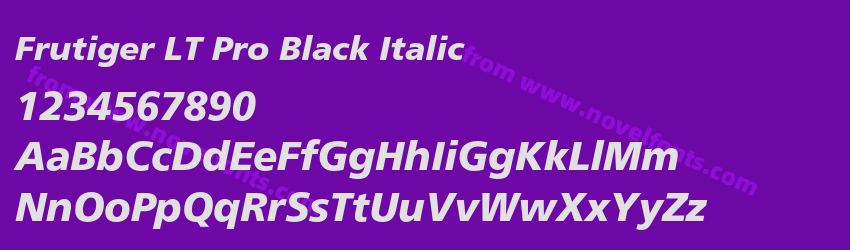 Frutiger LT Pro Black ItalicPreview Frutiger LT Pro Black ItalicPreview