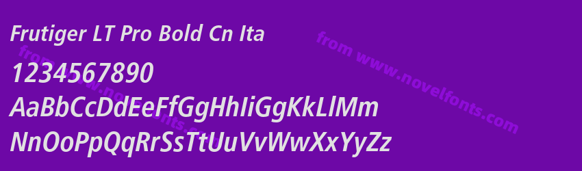 Frutiger LT Pro Bold Cn ItaPreview