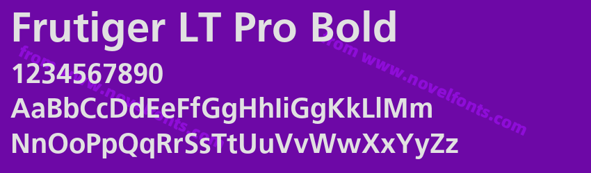 Frutiger LT Pro BoldPreview Frutiger LT Pro BoldPreview