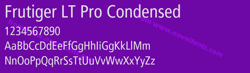 Frutiger LT Pro CondensedPreview Frutiger LT Pro CondensedPreview