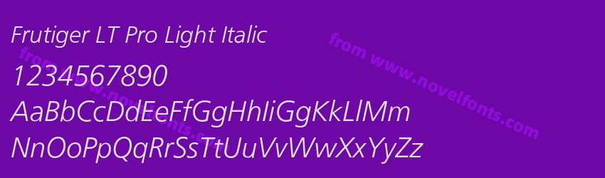 Frutiger LT Pro Light ItalicPreview Frutiger LT Pro Light ItalicPreview