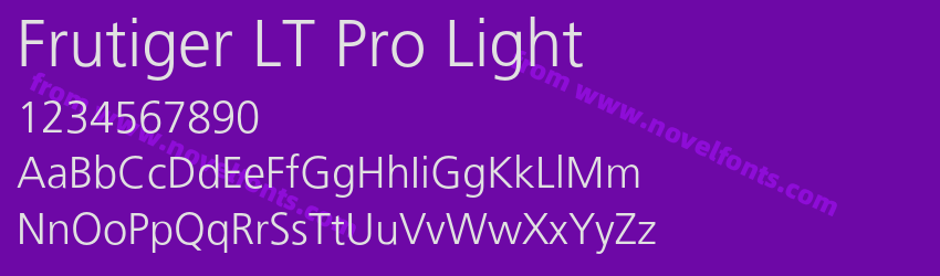 Frutiger LT Pro LightPreview