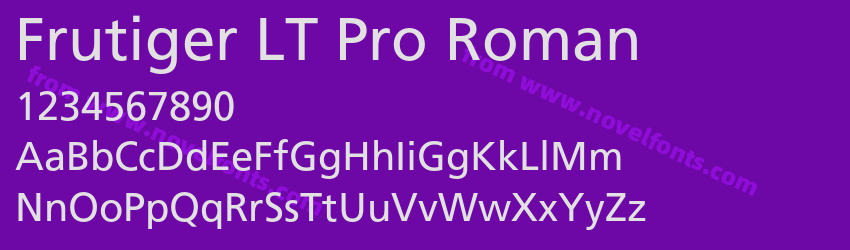 Frutiger LT Pro RomanPreview Frutiger LT Pro RomanPreview