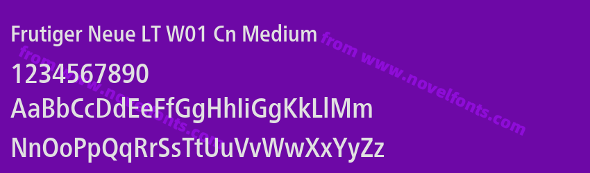 Frutiger Neue LT W01 Cn MediumPreview Frutiger Neue LT W01 Cn MediumPreview