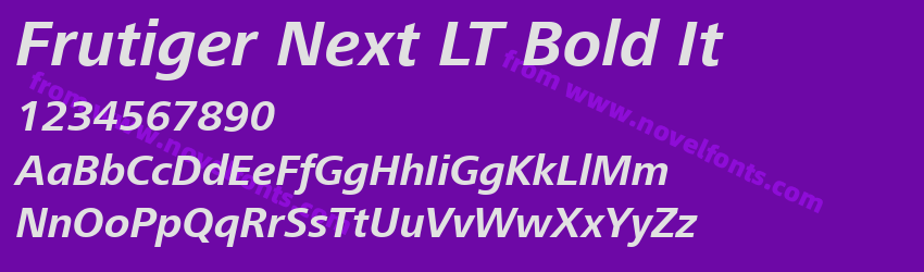 Frutiger Next LT Bold ItPreview Frutiger Next LT Bold ItPreview