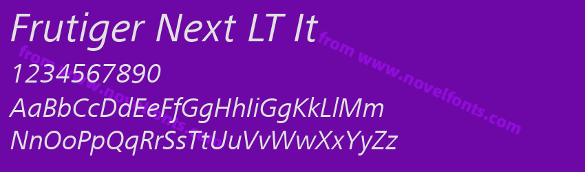 Frutiger Next LT ItPreview Frutiger Next LT ItPreview