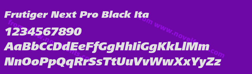 Frutiger Next Pro Black ItaPreview Frutiger Next Pro Black ItaPreview