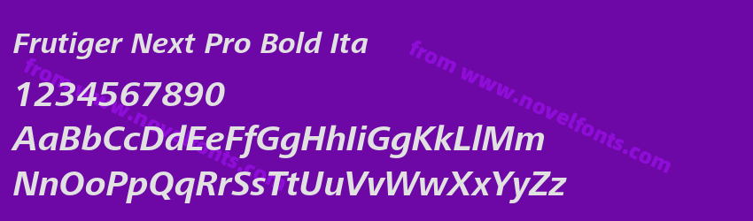 Frutiger Next Pro Bold ItaPreview Frutiger Next Pro Bold ItaPreview