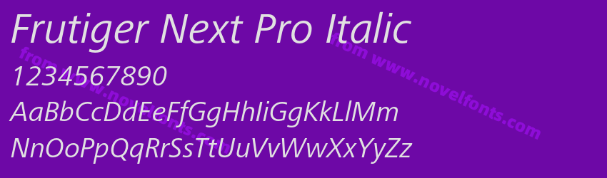 Frutiger Next Pro ItalicPreview Frutiger Next Pro ItalicPreview