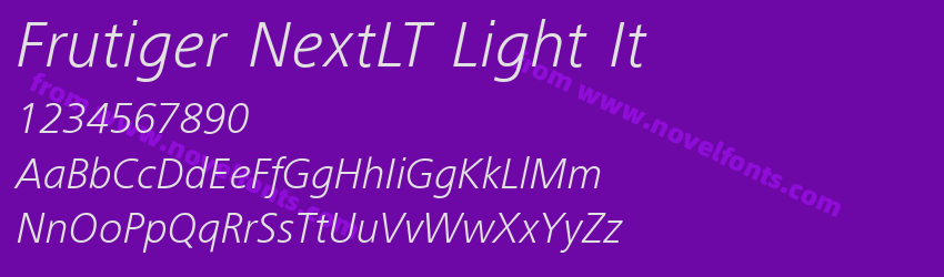 Frutiger NextLT Light ItPreview Frutiger NextLT Light ItPreview