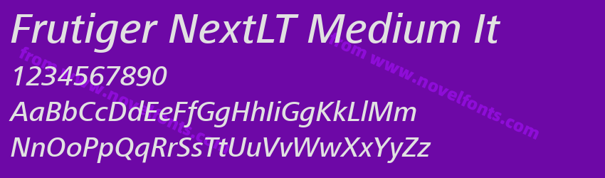 Frutiger NextLT Medium ItPreview