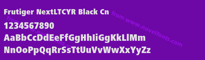 Frutiger NextLTCYR Black CnPreview