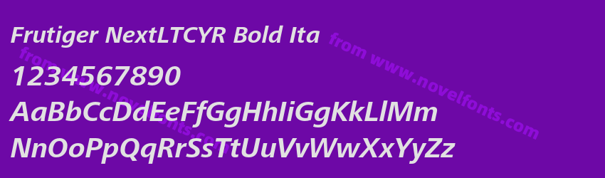 Frutiger NextLTCYR Bold ItaPreview Frutiger NextLTCYR Bold ItaPreview