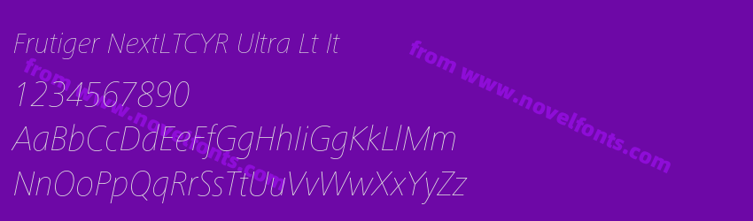 Frutiger NextLTCYR Ultra Lt ItPreview Frutiger NextLTCYR Ultra Lt ItPreview