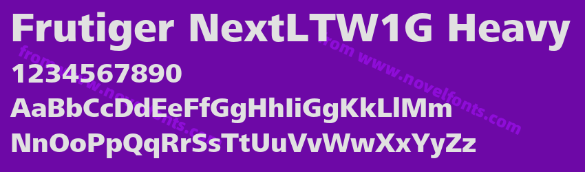 Frutiger NextLTW1G HeavyPreview
