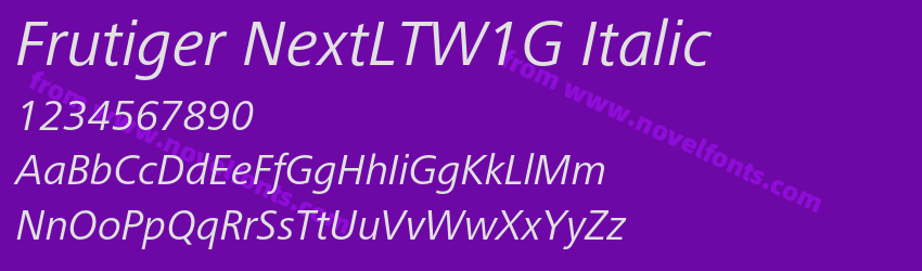 Frutiger NextLTW1G ItalicPreview