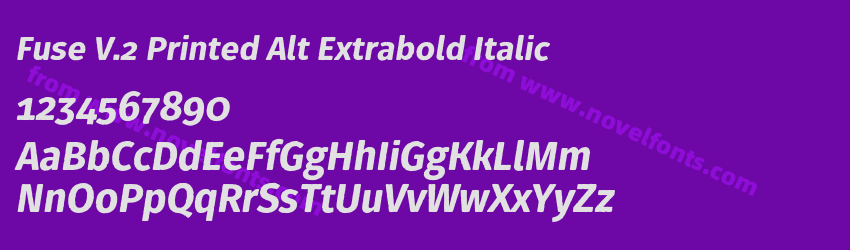 Fuse V.2 Printed Alt Extrabold ItalicPreview Fuse V.2 Printed Alt Extrabold ItalicPreview