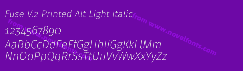 Fuse V.2 Printed Alt Light ItalicPreview Fuse V.2 Printed Alt Light ItalicPreview