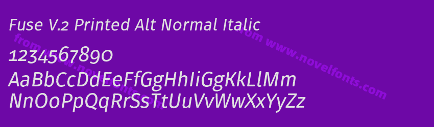 Fuse V.2 Printed Alt Normal ItalicPreview Fuse V.2 Printed Alt Normal ItalicPreview