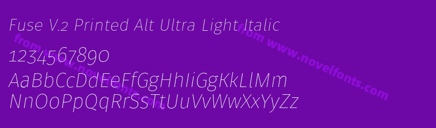 Fuse V.2 Printed Alt Ultra Light ItalicPreview Fuse V.2 Printed Alt Ultra Light ItalicPreview