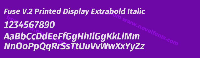 Fuse V.2 Printed Display Extrabold ItalicPreview Fuse V.2 Printed Display Extrabold ItalicPreview