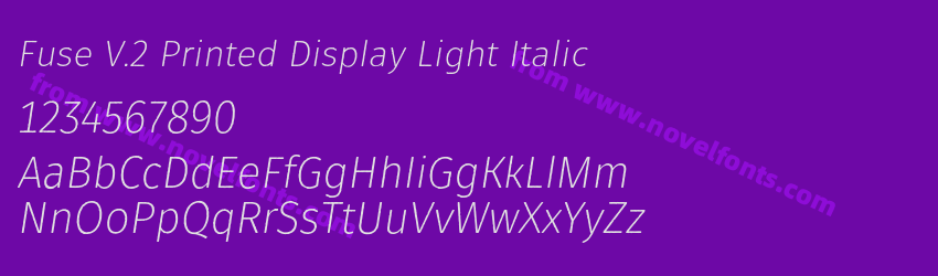 Fuse V.2 Printed Display Light ItalicPreview Fuse V.2 Printed Display Light ItalicPreview