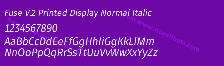 Fuse V.2 Printed Display Normal ItalicPreview Fuse V.2 Printed Display Normal ItalicPreview