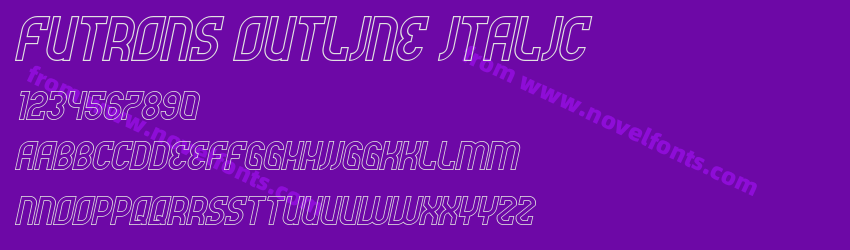 Futrons Outline ItalicPreview Futrons Outline ItalicPreview