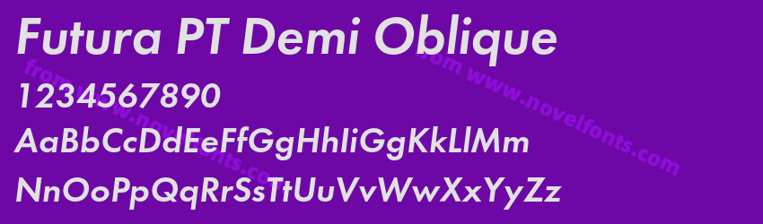 Futura PT Demi ObliquePreview Futura PT Demi ObliquePreview