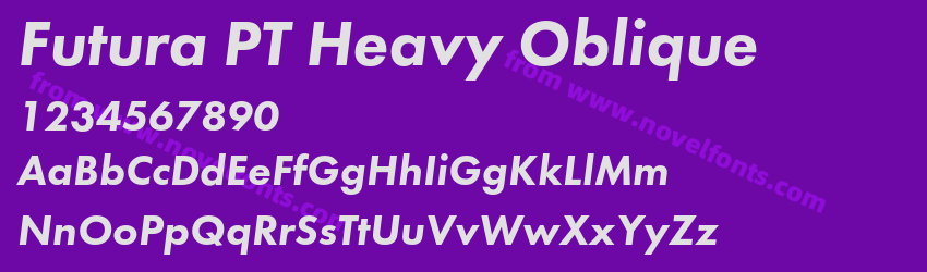 Futura PT Heavy ObliquePreview Futura PT Heavy ObliquePreview