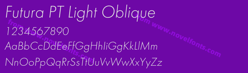 Futura PT Light ObliquePreview Futura PT Light ObliquePreview