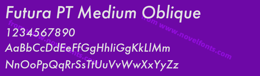 Futura PT Medium ObliquePreview Futura PT Medium ObliquePreview