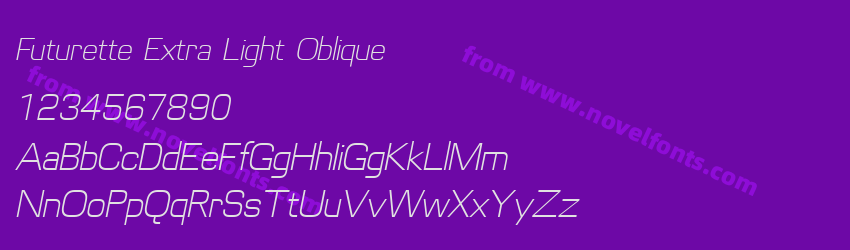 Futurette Extra Light ObliquePreview Futurette Extra Light ObliquePreview