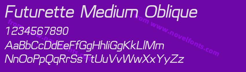 Futurette Medium ObliquePreview Futurette Medium ObliquePreview