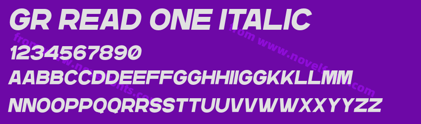 GR Read One ItalicPreview GR Read One ItalicPreview