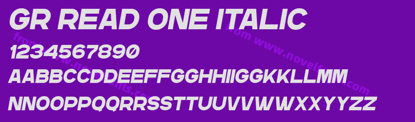 GR Read One ItalicPreview GR Read One ItalicPreview