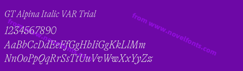 GT Alpina Italic VAR TrialPreview GT Alpina Italic VAR TrialPreview