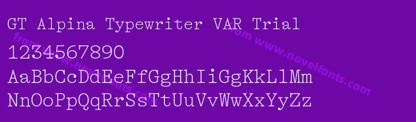 GT Alpina Typewriter VAR TrialPreview GT Alpina Typewriter VAR TrialPreview