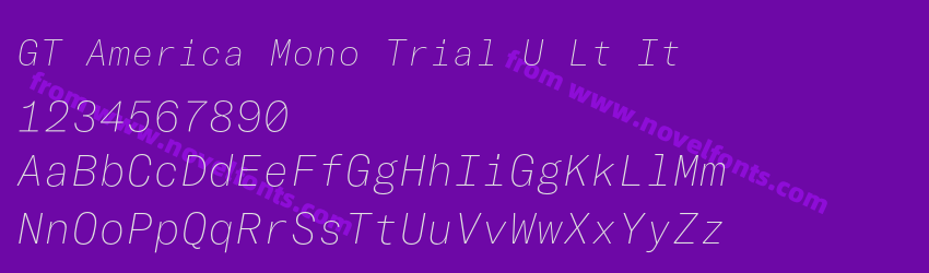 GT America Mono Trial U Lt ItPreview GT America Mono Trial U Lt ItPreview